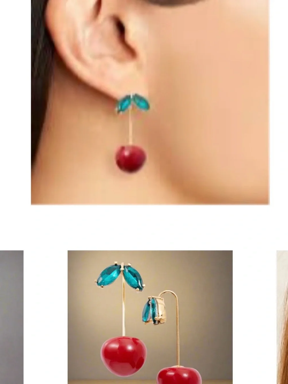 kate spade New York Mon Cherie Red Cherry Drop Earrings🍒🍒 - Picture 4 of 5
